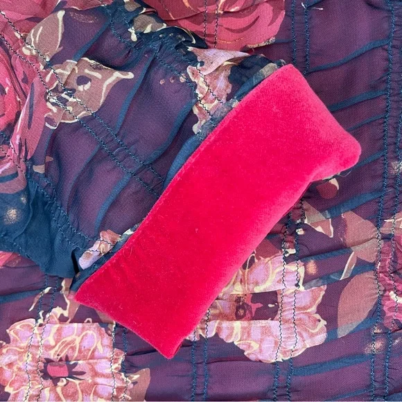 Vintage Coldwater Creek Crinkle Rose Overlay Jacket - Picture 8 of 15